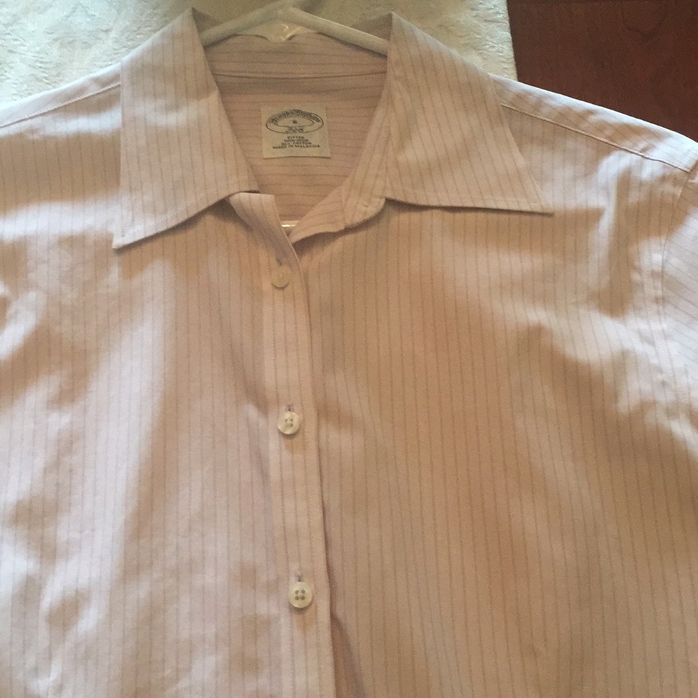 Brooks Brothers purple striped blouse